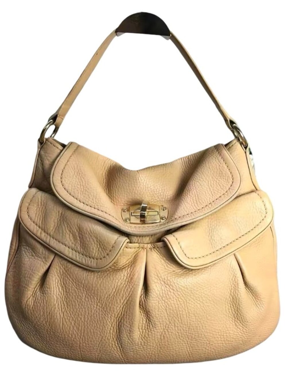 Miu Miu Vintage Tan Leather Hobo Bag